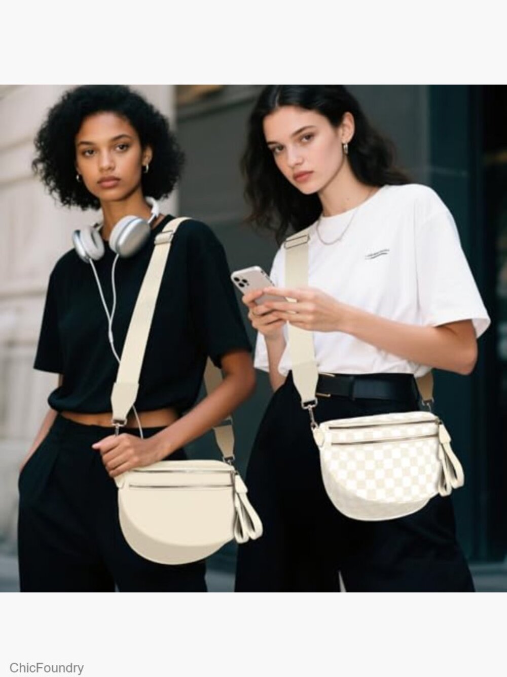 Large Nylon Crossbody Bag Fanny Pack Expandable Extra Strap - Picture 2 of 7